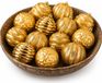 Holly & Jolly Kerstballen - 12x - goud - gedecoreerd - 8 cm - kunststof