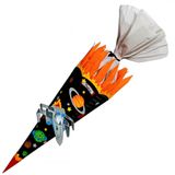 URSUS 9850036 Schultüte knutselset Starfighter, zeshoekig, hoogte ca. 68 cm, diameter ca. 20 cm, inclusief knutselhandleiding en voorgebogen sjabloon, ideaal voor de eerste schooldag