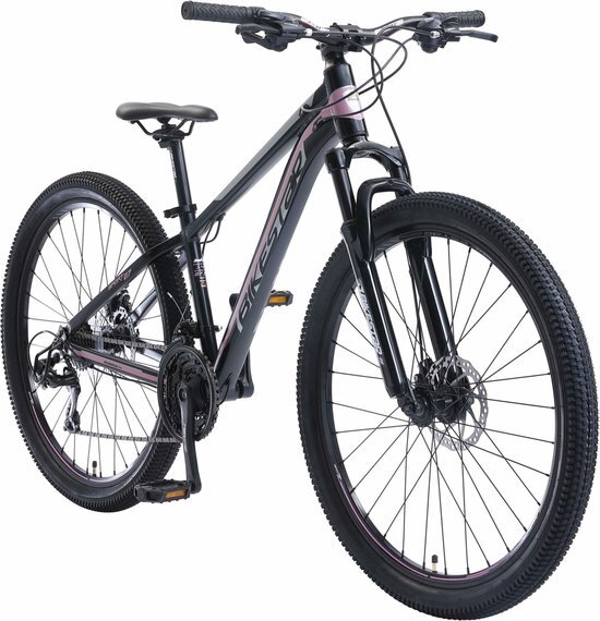 bikestar hardtail MTB, Sport, 27.5 inch, 21 speed, blauw/roze