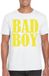 Bellatio Decorations Foute party t-shirt voor heren - Bad Boy - wit - glitter - carnaval/themafeest XL