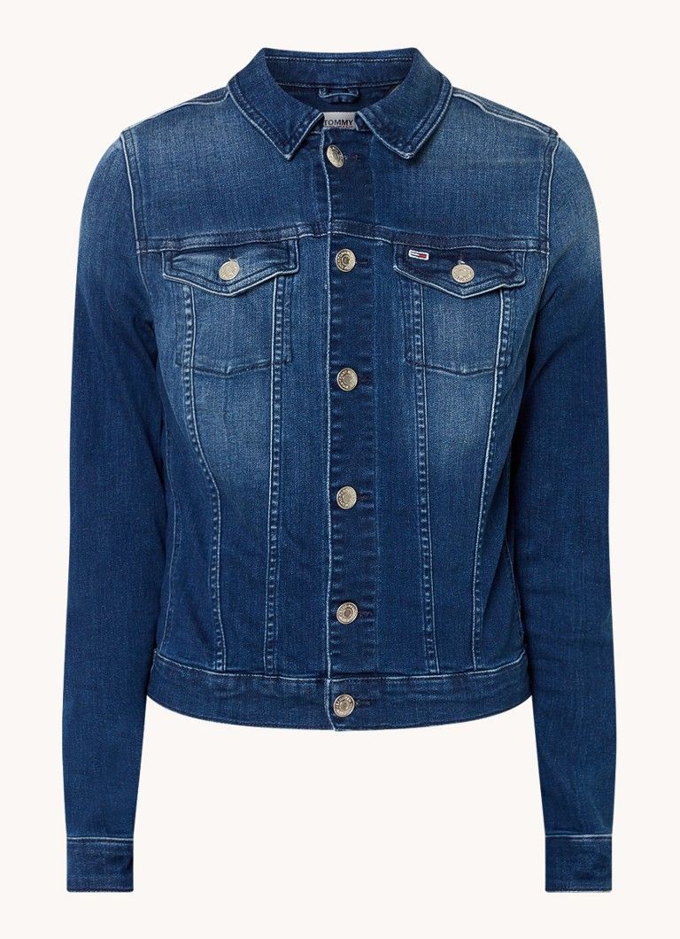 Tommy Hilfiger Denim Jacket with Chest Pockets and Logo