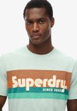 Superdry Terrain gestreept T-shirt met relaxte pasvorm en logo voor heren