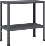 vidaXL Planttafel 100 x 40 x 80 cm Gepoedercoat staal Antraciet