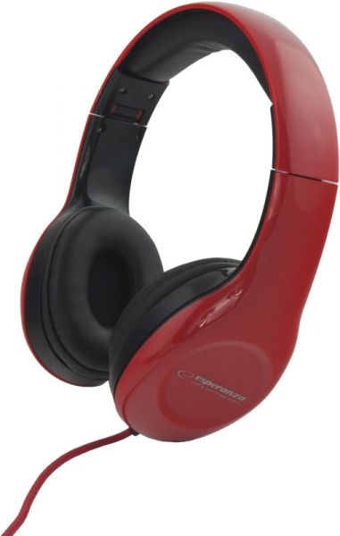 Esperanza EH138R - Headband Headphones - Wired - Black, Red