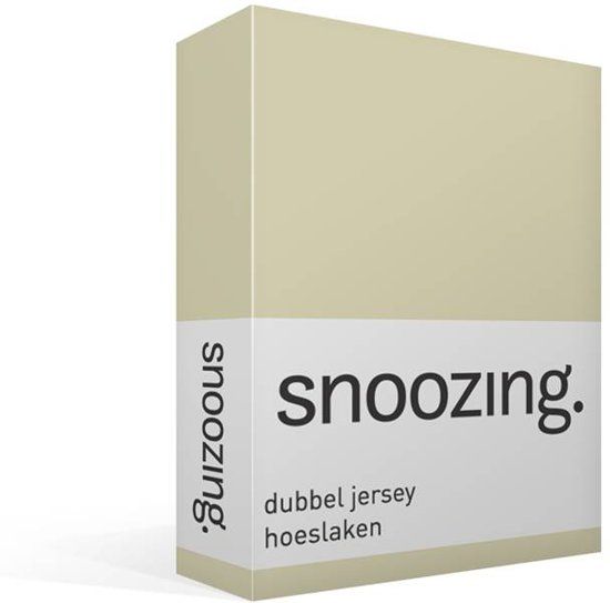 Snoozing dubbel jersey hoeslaken - 2-persoons (140x200 cm) - wit