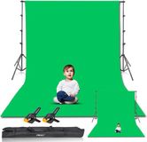 EMART - Fotostudio Set - Greenscreen met Standaard - 2,6x3m Afmetingen
