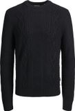 JACK&JONES JREBJOSH KNIT CREW NECK Jongens Gebreide truien Zwart M