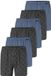 Schiesser Heren boxershort 6 pack Single Jersey grijs / blauw