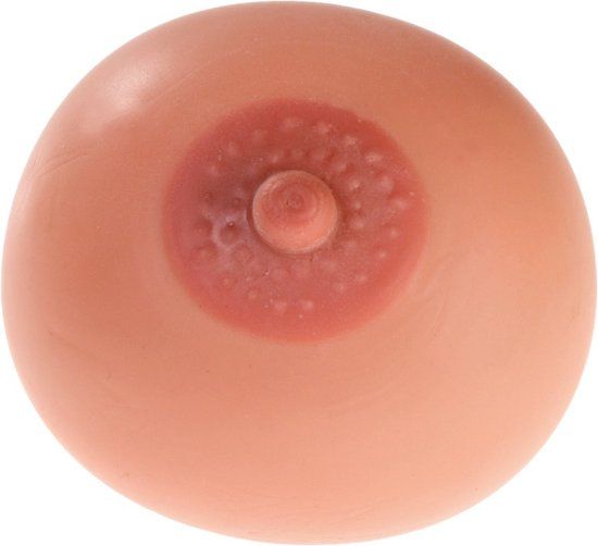 OOTB Anti-Stress Bal in Borst Vorm - XL - 9cm - Oranje/Roze