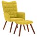 VidaXL Relaxstoel met kruk geel fluweel