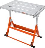 VEVOR Opklapbare Lastafel 30"x20" Werkbank 181kg Laadvermogen Hoogte Verstelbaar van 25" tot 32" Verstelbare Hoek 0°/30°/90° Werkbank Koolstofstalen Werkplaatstafel met Wielen