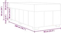 vidaXL Bedframe met matras Donkerbruin Stof 90 x 200 cm