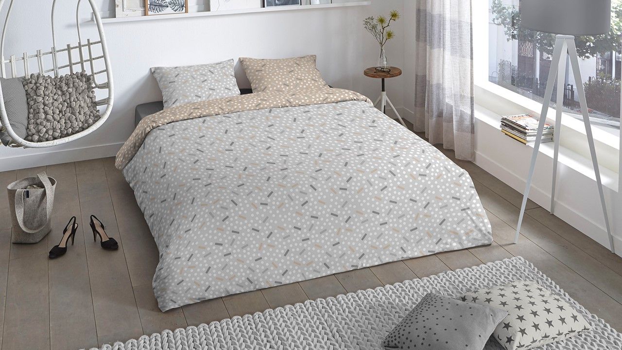 Good Morning Dekbedovertrek Bert - 240x220 cm - Grijs