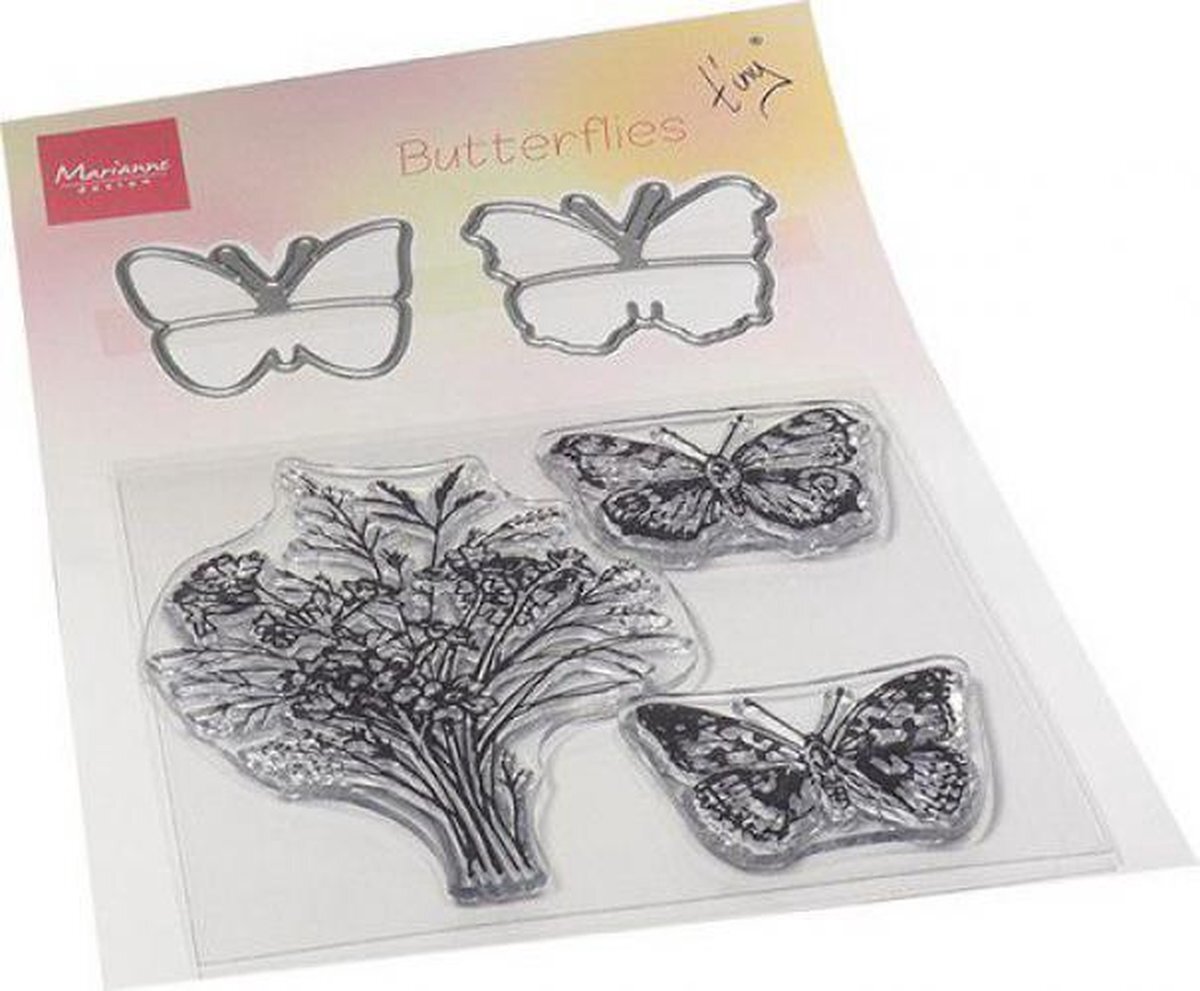 Marianne Design Stamp & die sets Tiny's Butterflies