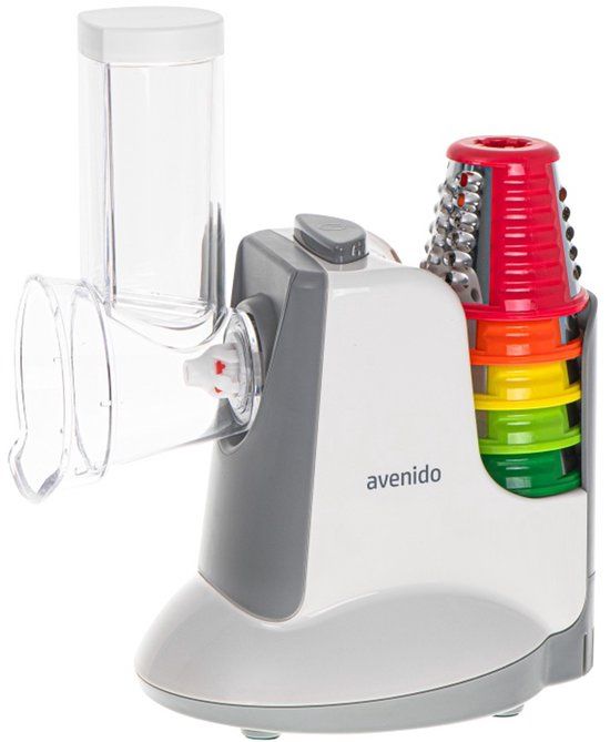 Avenido AV4817 - Elektrische Rasp - 5-in-1 Groentesnijder - 150W - Met 5 Opzetstukken