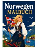 Norwegen Malbuch: Beeindruckende Fjorde, nordische Landschaften und wunderschöne Motive aus Norwegen zum Ausmalen