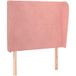 Tête de lit rose 93x23x118/128 cm velours