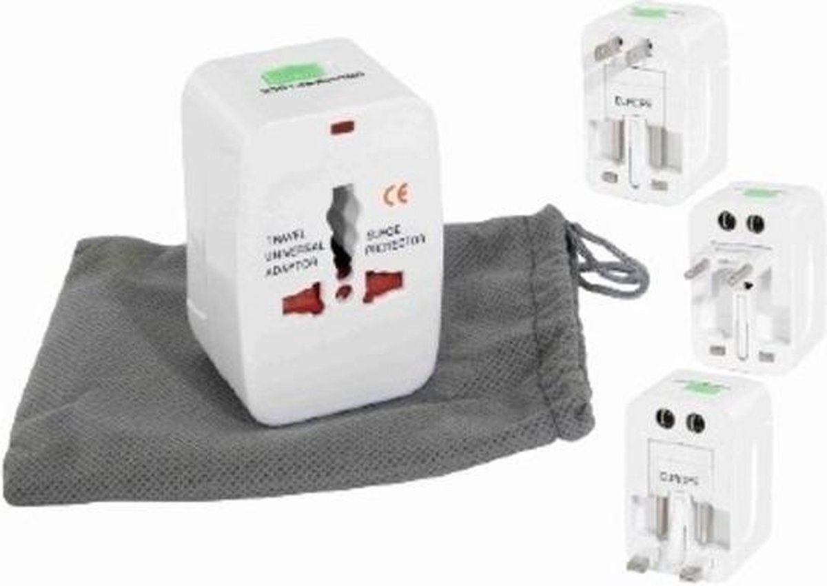 Zazitec International Travel Adapter All-IN-ONE Verloop stekker | Reis adapter universeel |QA-100