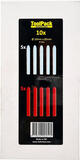 ToolPack 318.018 - Wax Stiften - 10x85mm - Rood + Wit - 10 stuks