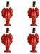 Poids de nappe set de 4 - Poids à clipser - Coupe-vent - Polyrésine durable - Pince en métal - Pour jardin/balcon/terrasse