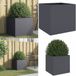 vidaXL Plantenbak 49x47x46 cm staal antracietkleurig