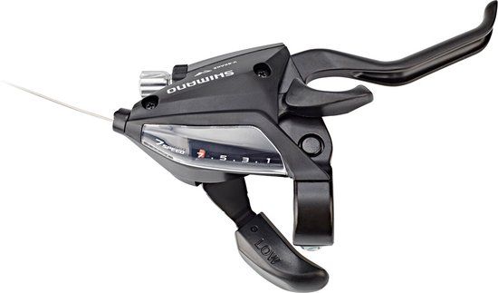 Shimano Rem-schakelversteller Shift Rechts 2-vingers Zwart - 7-speed - Aluminium - Stadsfiets