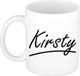 Kirsty Mok - beker - met sierlijke letters - wit