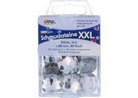 KREUL 49676 Edelstenen XXL Cirkels Ca. 20 mm, 30 stuks, helder