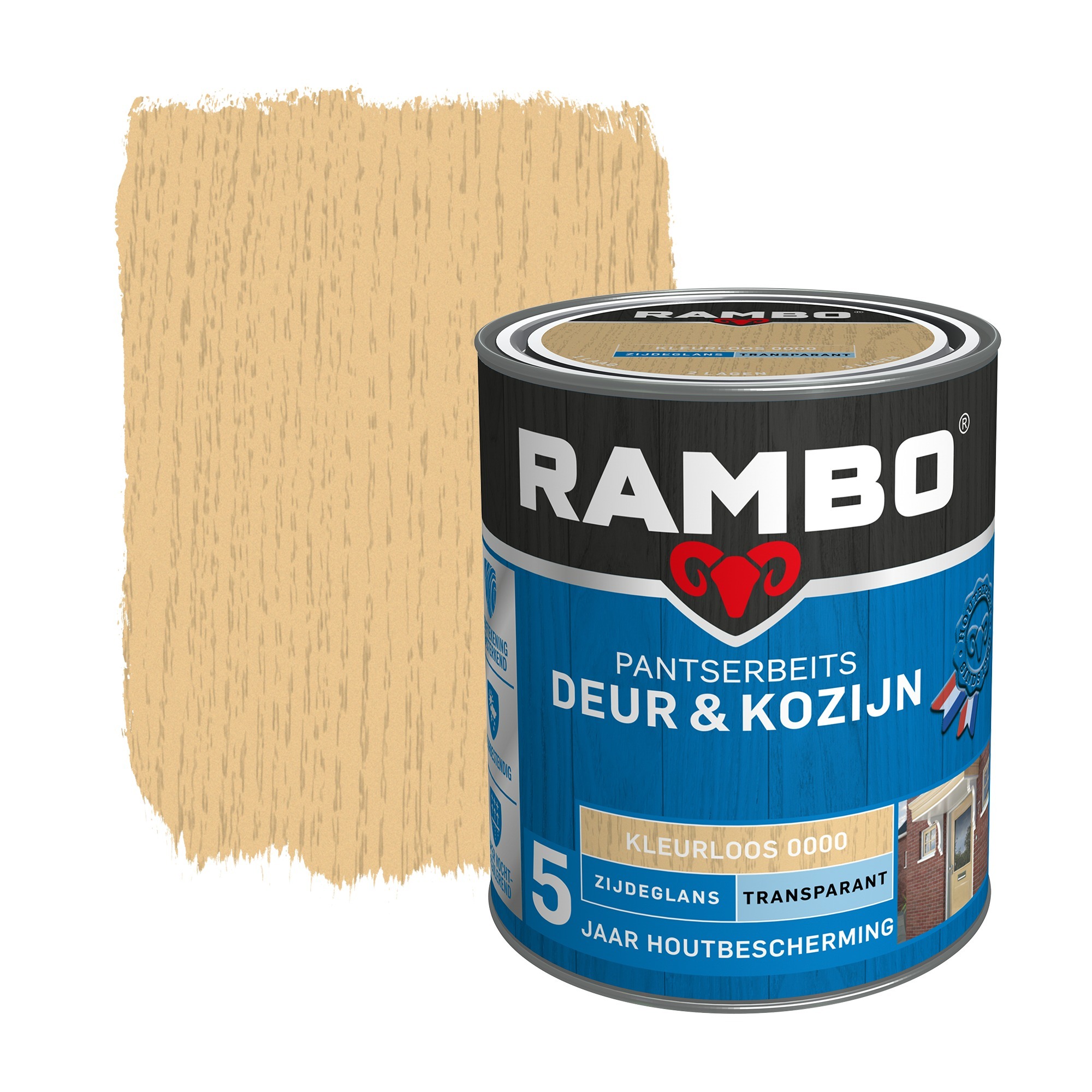 Rambo Pantserbeits Deur & Kozijn Zijdeglans Transparant