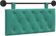 vidaXL - Hangend hoofdbord - Turquoise - Fluweel
