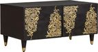 Maison Exclusive Table basse noir, 80 x 50 x 40 cm, manguier massif