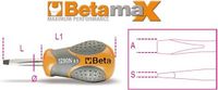 Beta 1290N 4X30 - Schroevendraaier voor sleufschroeven, extra korte uitvoering