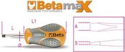 Beta 1290N 4X30 - Schroevendraaier voor sleufschroeven, extra korte uitvoering