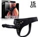 INTOYOU BDSM LINE - Mistress Elastic Strap-on With Silicone Dildo 15 Cm Black