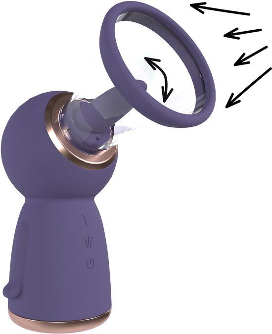 Pumped by Shots Exquisite - Oplaadbare Vulva en Borst Pomp pumps - Paars