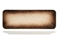 H&h Set van 6 rechthoekige borden eclipse 35 x 12 cm