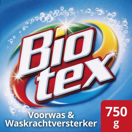 Biotex Voorwas & Waskrachtversterker Waspoeder - 750 g - 18 wasbeurten - Gekleurde was