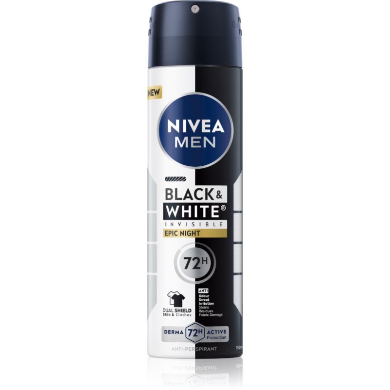 NIVEA Men Spray Antiperspirant Black & White Epic Night 150 Ml