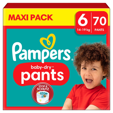 Pampers Pampers Baby-Dry broekjes, maat 6 Extra Large 14-19 kg, Maxi Pack (1 x 70 broekjes)