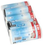 STARPAK afvalemmerzak HDPE, 30 liter, 2x zwart en 3x wit