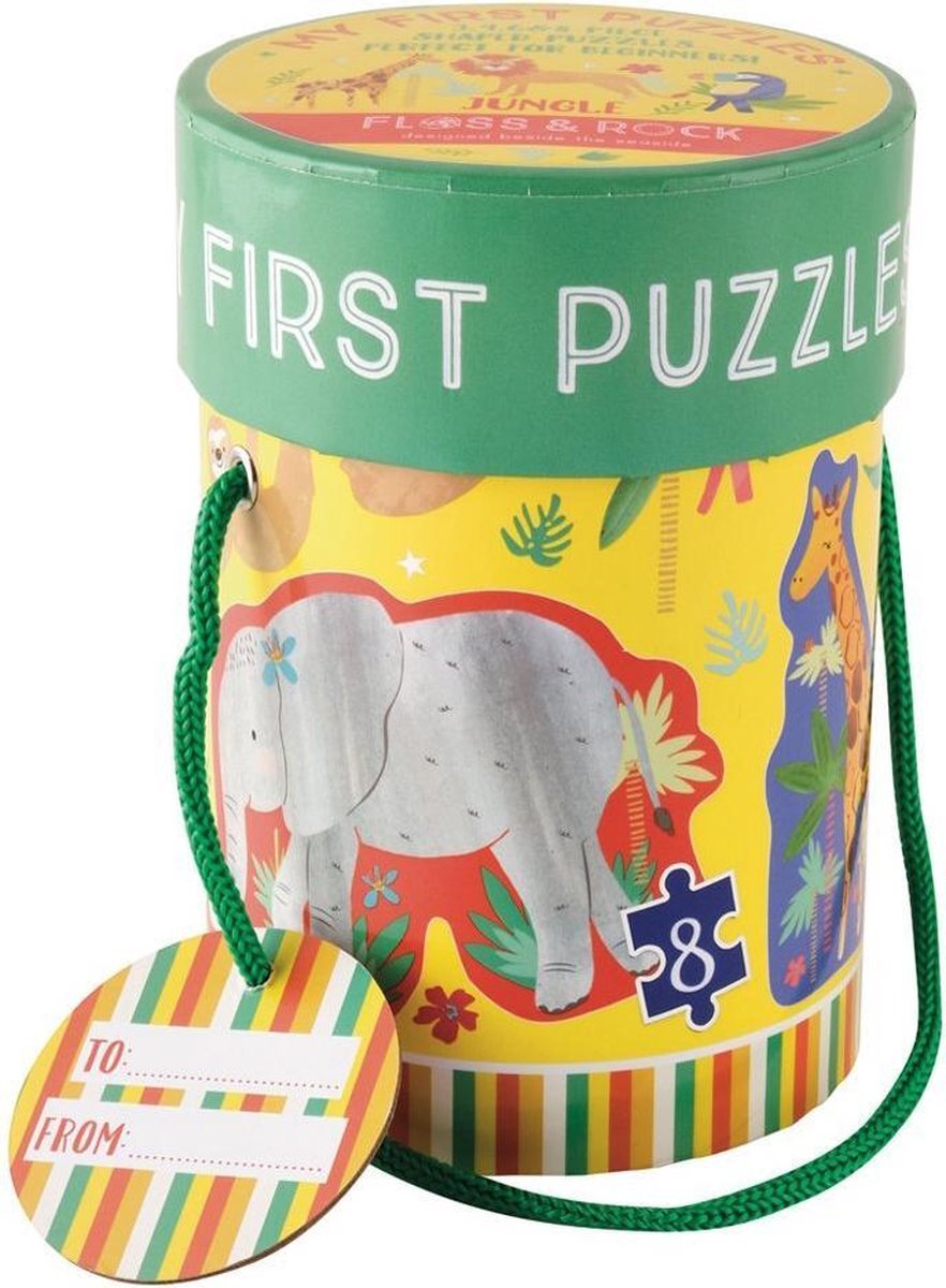 Floss & Rock Jungle - puzzels - 11 x 15 cm - 4 stuks