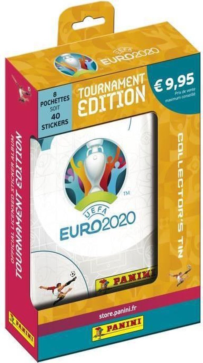 Panini UEFA EURO 2020 Stickers 2021 Tournament Edition - Metalen doos met 8 vakken