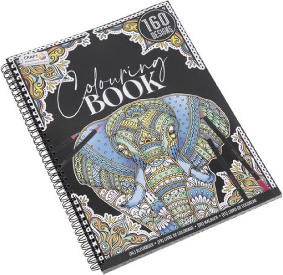 Craft Sensations Craft sensation kleurboek olifant met 160 ontwerpen