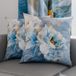 PETTI Artigiani Italiani - Paar kussenslopen 80 x 80 cm van microvezel, decoratief kussen voor slaapkamer, bank, woonkamer, set van 2 kussenslopen, bloemenpatroon 13, 100% Made in Italy