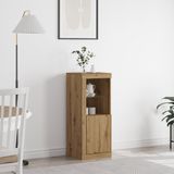 vidaXL LED Dressoir Bruin 41 x 37 x 100 cm Bewerkt hout