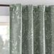 Sun Zero Ambridge Set van 2 geborduurde botanische bladeren geplooide look 100% verduisterende achterkant gordijn paneel paar, 127 x 243 cm, stoffige salie