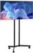 Latios support TV sur pied avec roulettes - Support au sol mobile - Pour téléviseurs de 81–165 cm - Réglable en hauteur - Noir