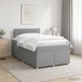 vidaXL Lit à sommier tapissier avec matelas Gris clair 120 x 190 cm Tissu