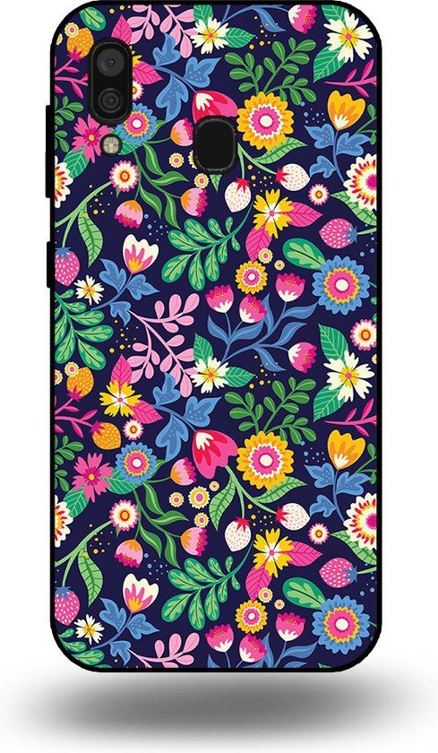 Smartphonica Samsung Galaxy A30 Case - Flower Print TPU Back Cover