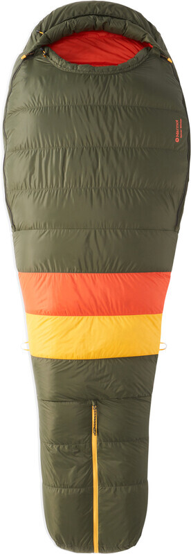 Marmot Marmot Never Winter Sleeping Bag Regular, olijf Double Zipper 2023 Donzen Slaapzakken